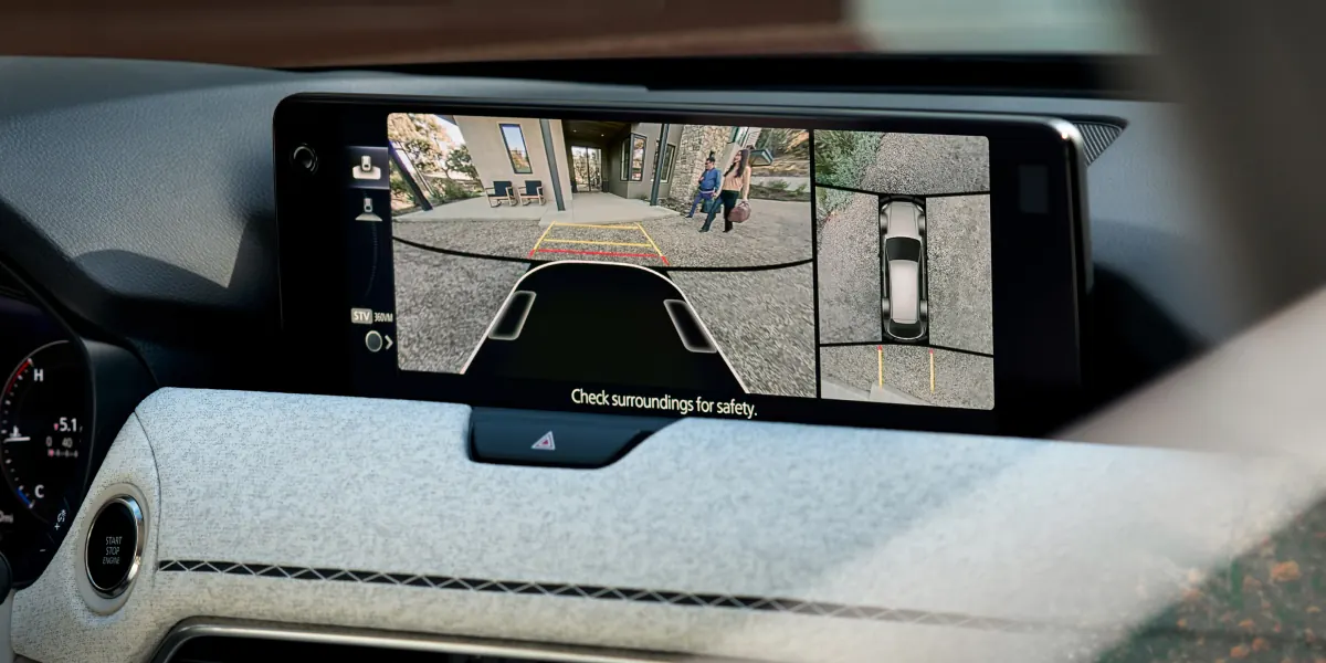 2027 Mazda CX-90 360° View Monitor on the center display | Russell & Smith Mazda in Houston TX